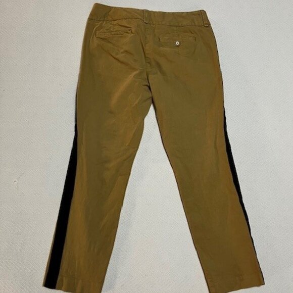 J. Crew Andie sz 6P Khaki / Chinos w/black stripe - Picture 3 of 5